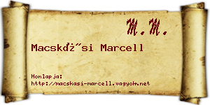 Macskási Marcell névjegykártya