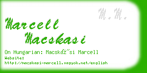 marcell macskasi business card